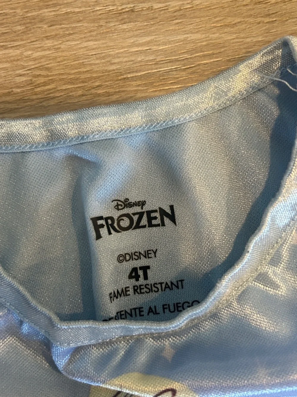 Disney Light Blue Princess Costume Dress with Character Print Size 4T - Picture 2 of 5